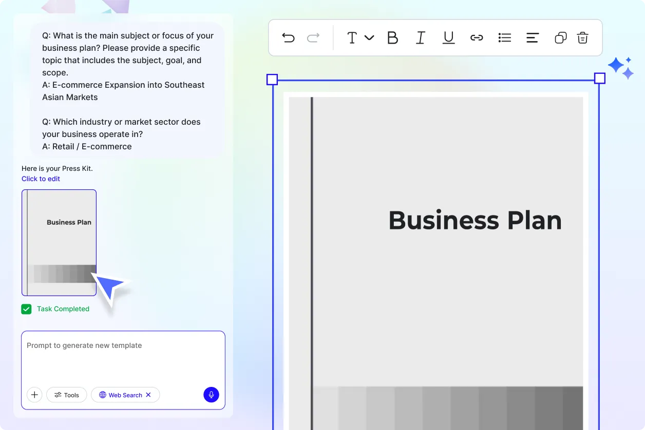 Free AI Business Plan Generator, Create Business Plans Online [ No Signup ]